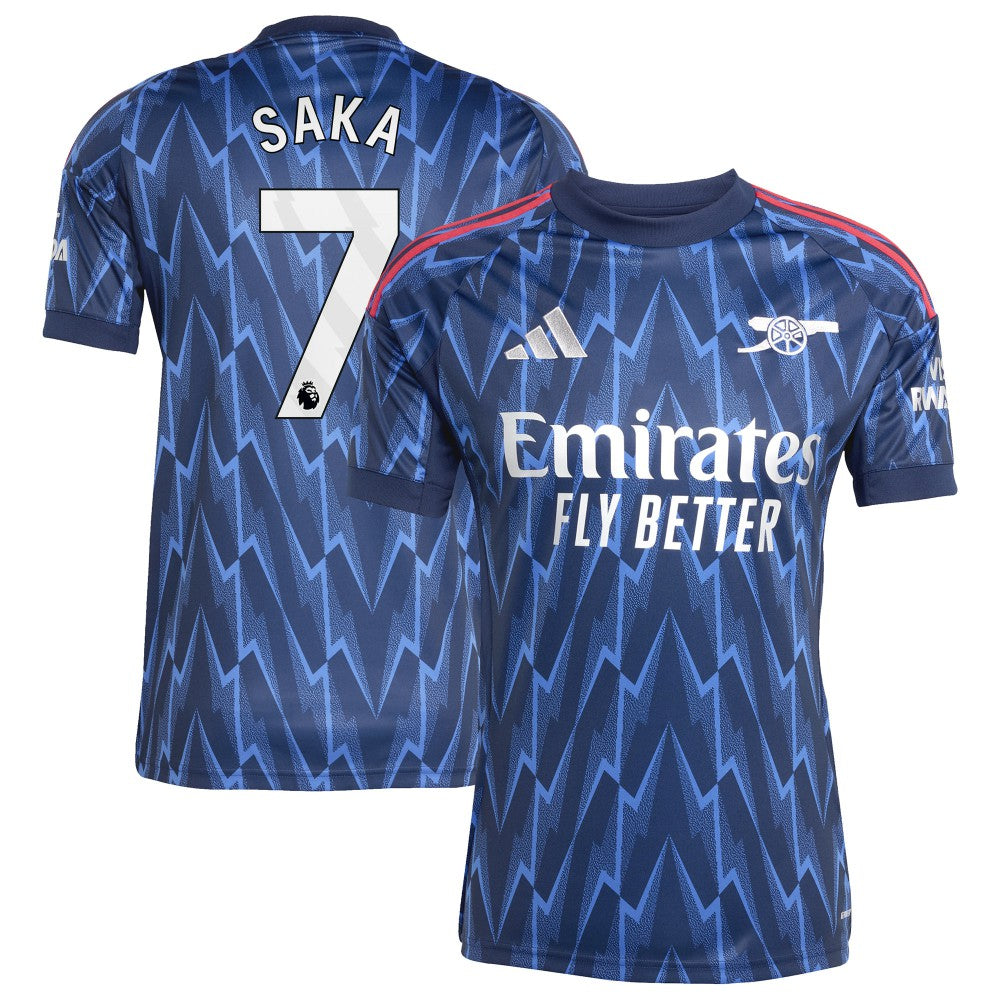 Adidas - Bukayo Saka Arsenal 2025/26 Away Replica Player Jersey - Blue
