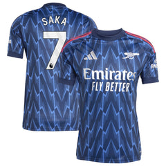 Adidas - Bukayo Saka Arsenal 2025/26 Away Replica Player Jersey - Blue