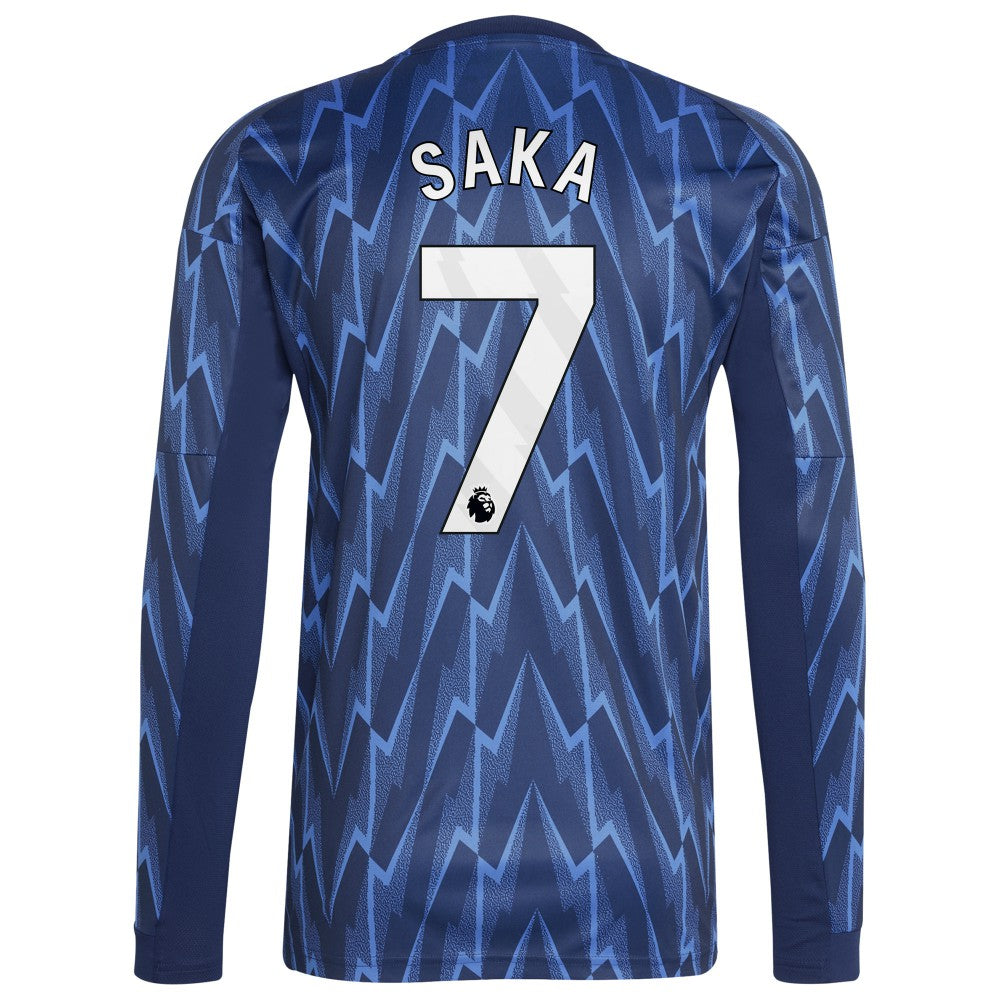 Adidas - Bukayo Saka Arsenal 2025/26 Away Replica Long Sleeve Player Jersey - Blue