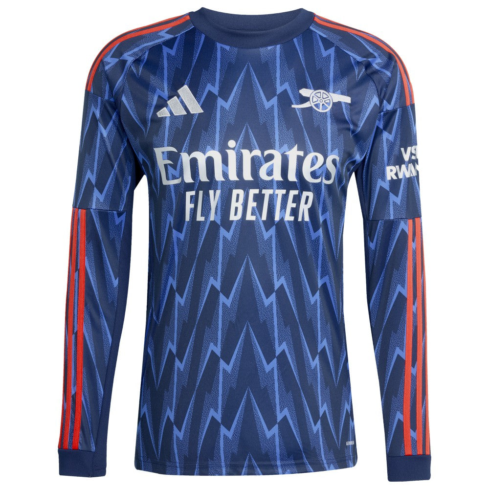 Adidas - William Saliba Arsenal 2025/26 Away Replica Long Sleeve Player Jersey - Blue