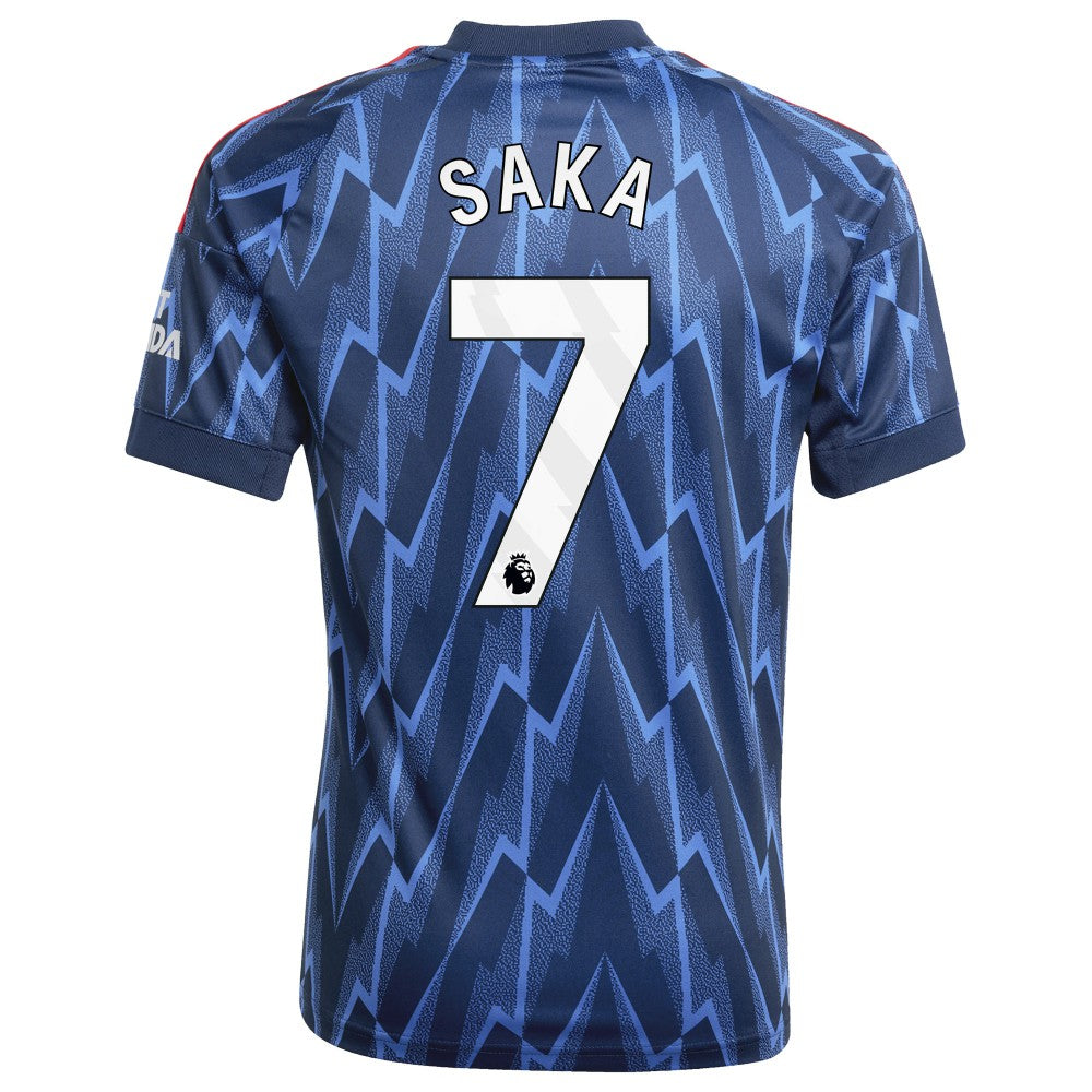 Adidas - Bukayo Saka Arsenal Youth 2025/26 Away Replica Player Jersey - Blue