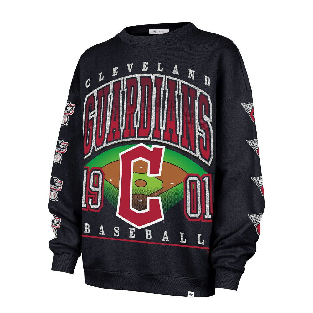 Cleveland Guardians '47 Women's Trendy Team Go Big Oversized Sweatshirt for sale