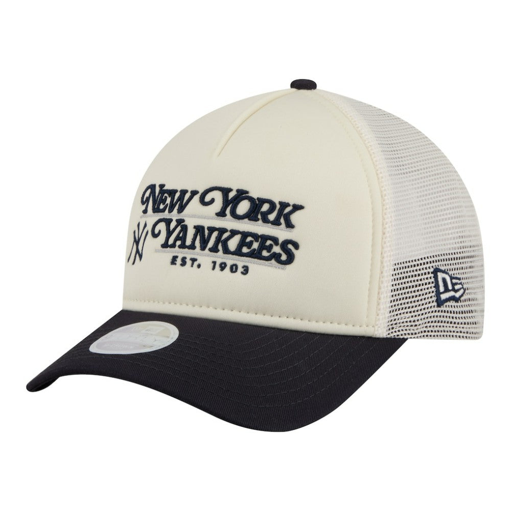New York Yankees New Era Women's Retro 9FORTY M-Crown A-Frame Trucker Adjustable Hat Online