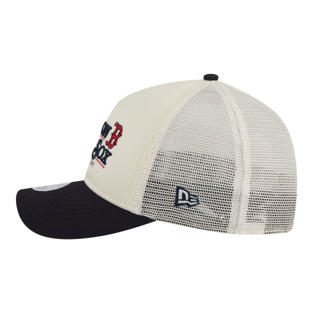 Boston Red Sox New Era Women's Retro 9FORTY M-Crown A-Frame Trucker Adjustable Hat Outlet