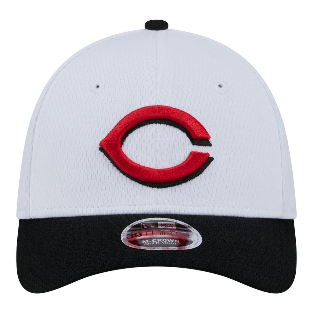 Cincinnati Reds New Era Youth Baseball 39THIRTY M-Crown Flex Hat Outlet