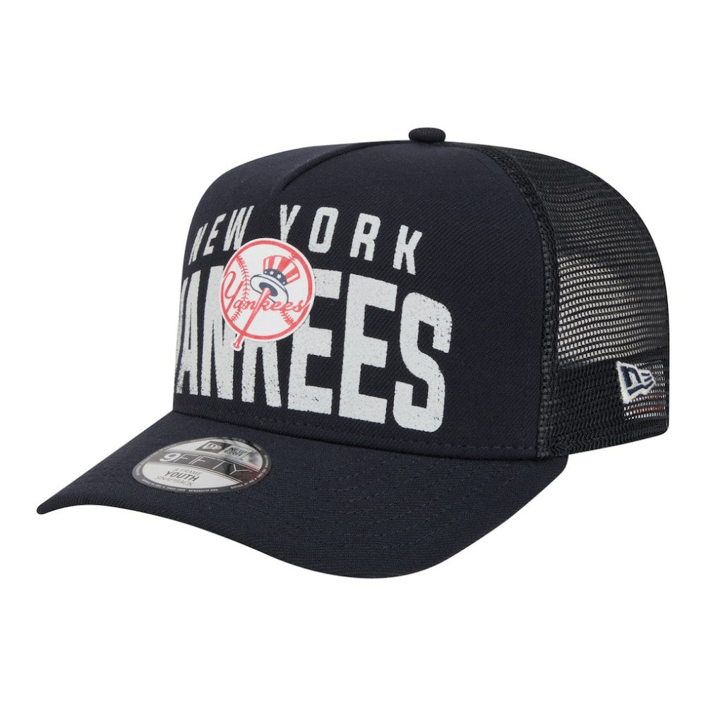 New York Yankees New Era Youth Logo Fade A-Frame 9FIFTY Snapback Hat for sale