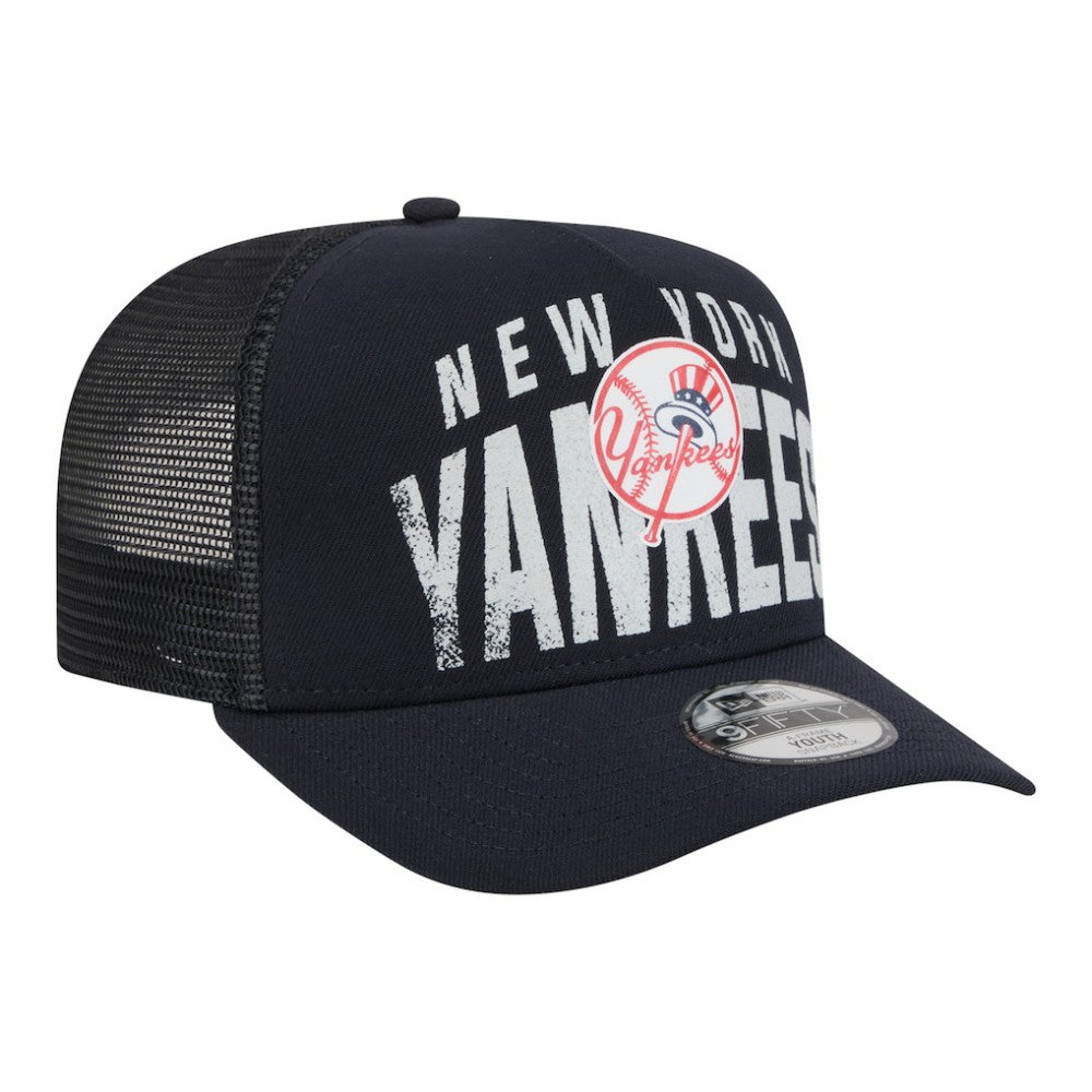 New York Yankees New Era Youth Logo Fade A-Frame 9FIFTY Snapback Hat for sale