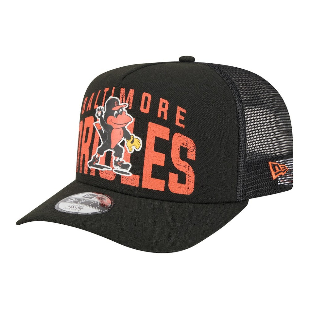 Baltimore Orioles New Era Youth Logo Fade A-Frame 9FIFTY Snapback Hat Discount