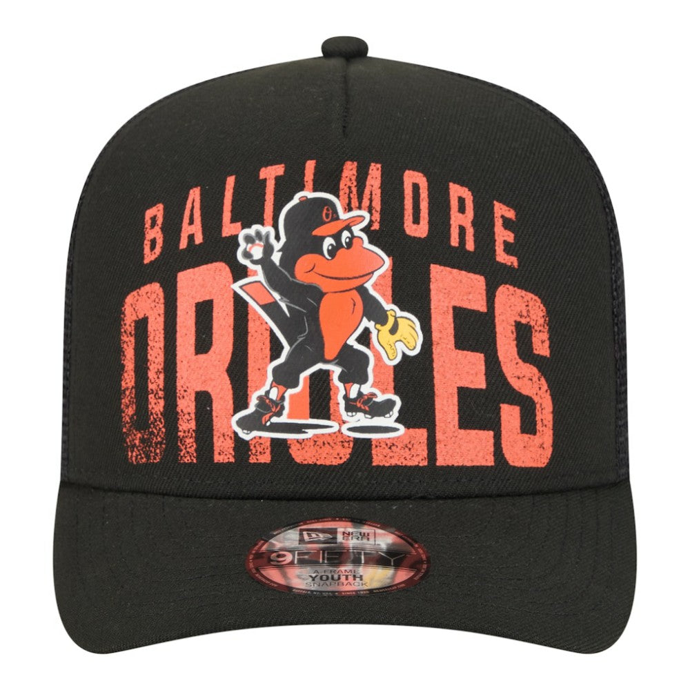 Baltimore Orioles New Era Youth Logo Fade A-Frame 9FIFTY Snapback Hat Discount