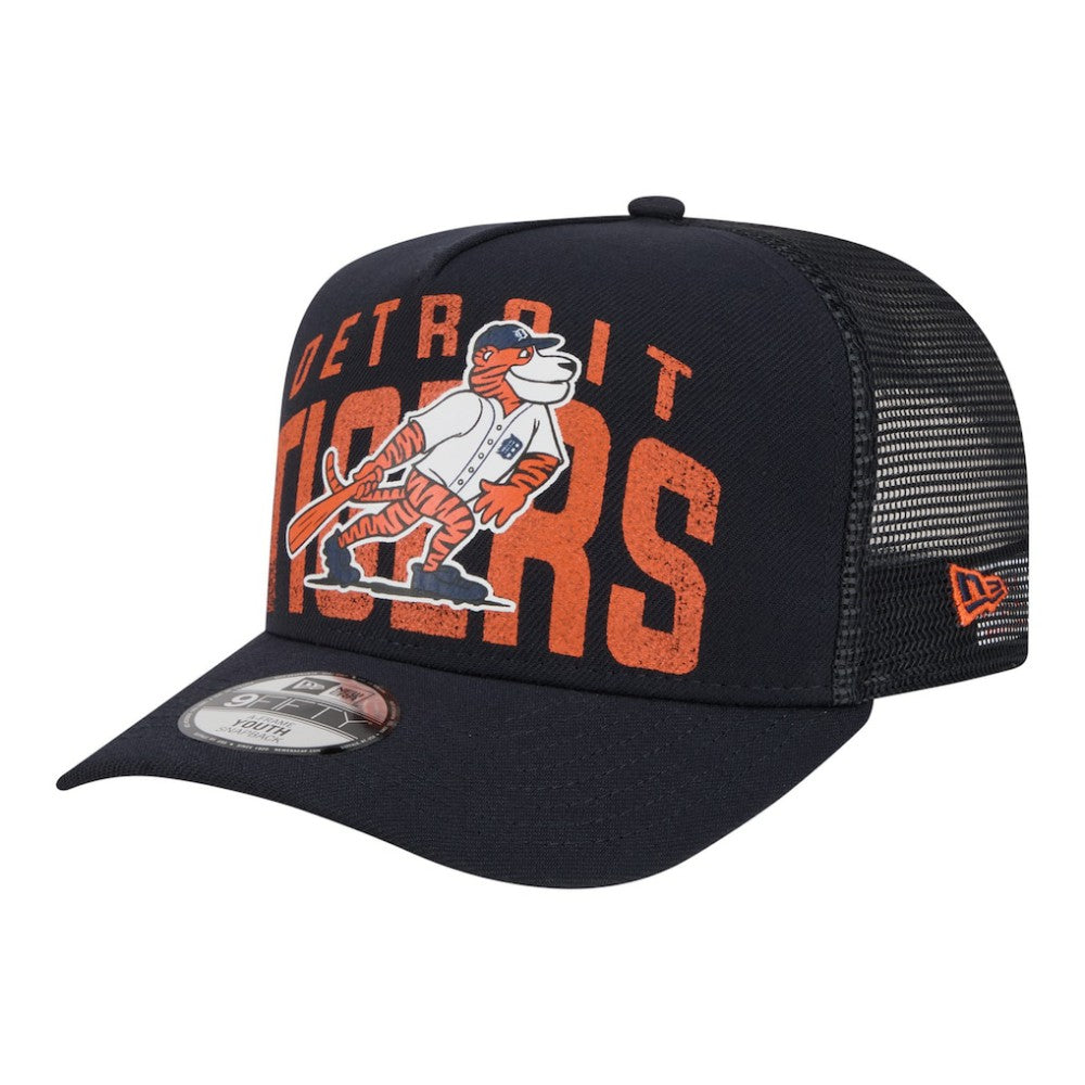 Detroit Tigers New Era Youth Logo Fade A-Frame 9FIFTY Snapback Hat Sale