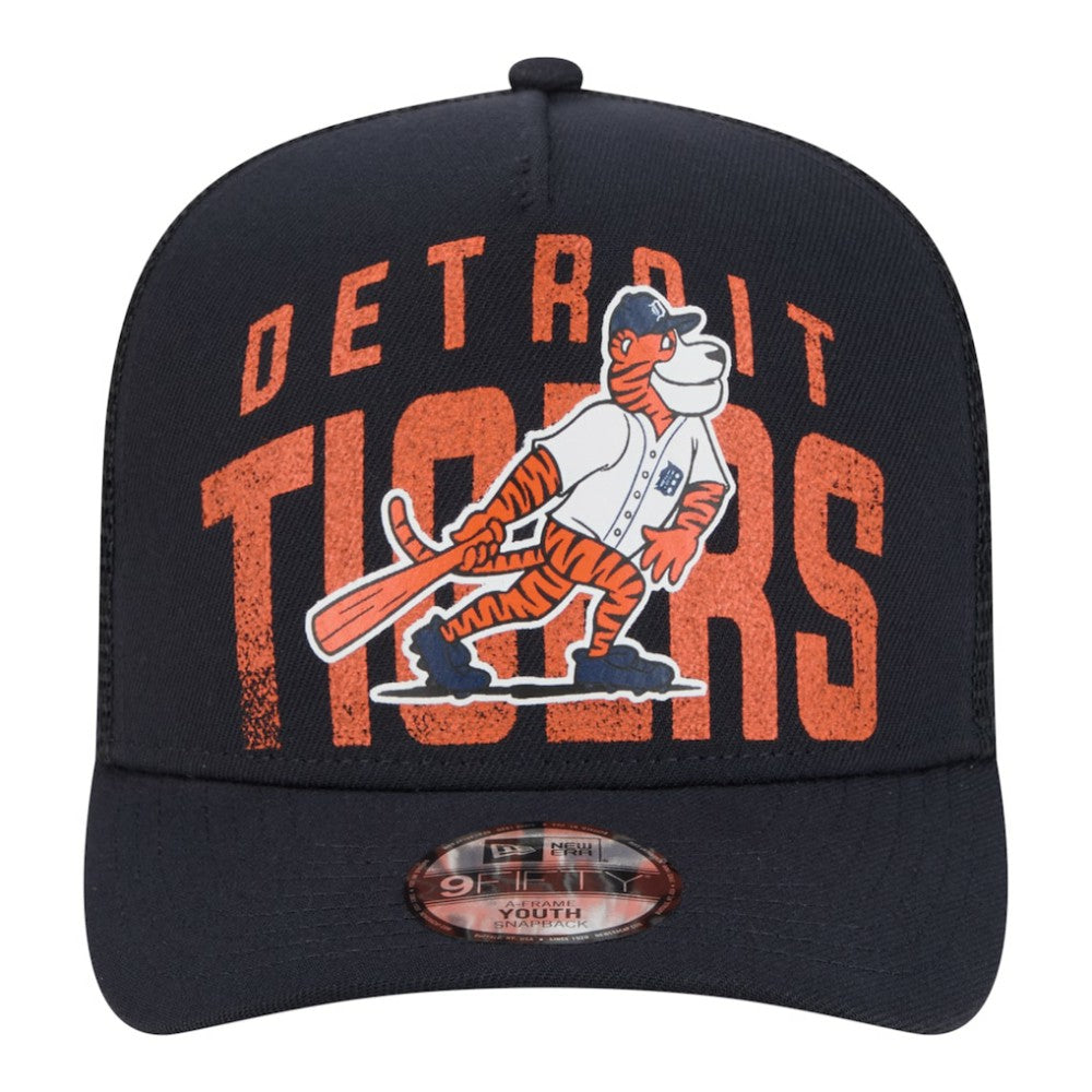 Detroit Tigers New Era Youth Logo Fade A-Frame 9FIFTY Snapback Hat Sale