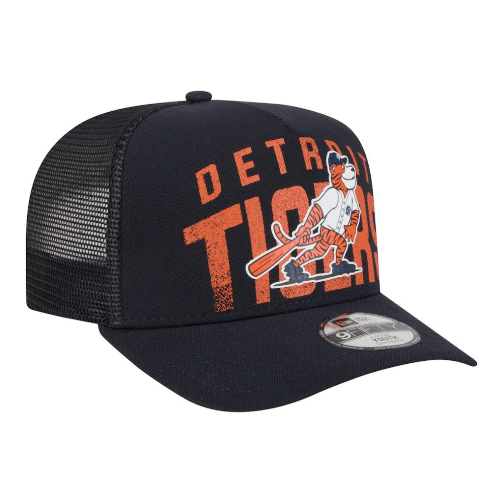 Detroit Tigers New Era Youth Logo Fade A-Frame 9FIFTY Snapback Hat Sale