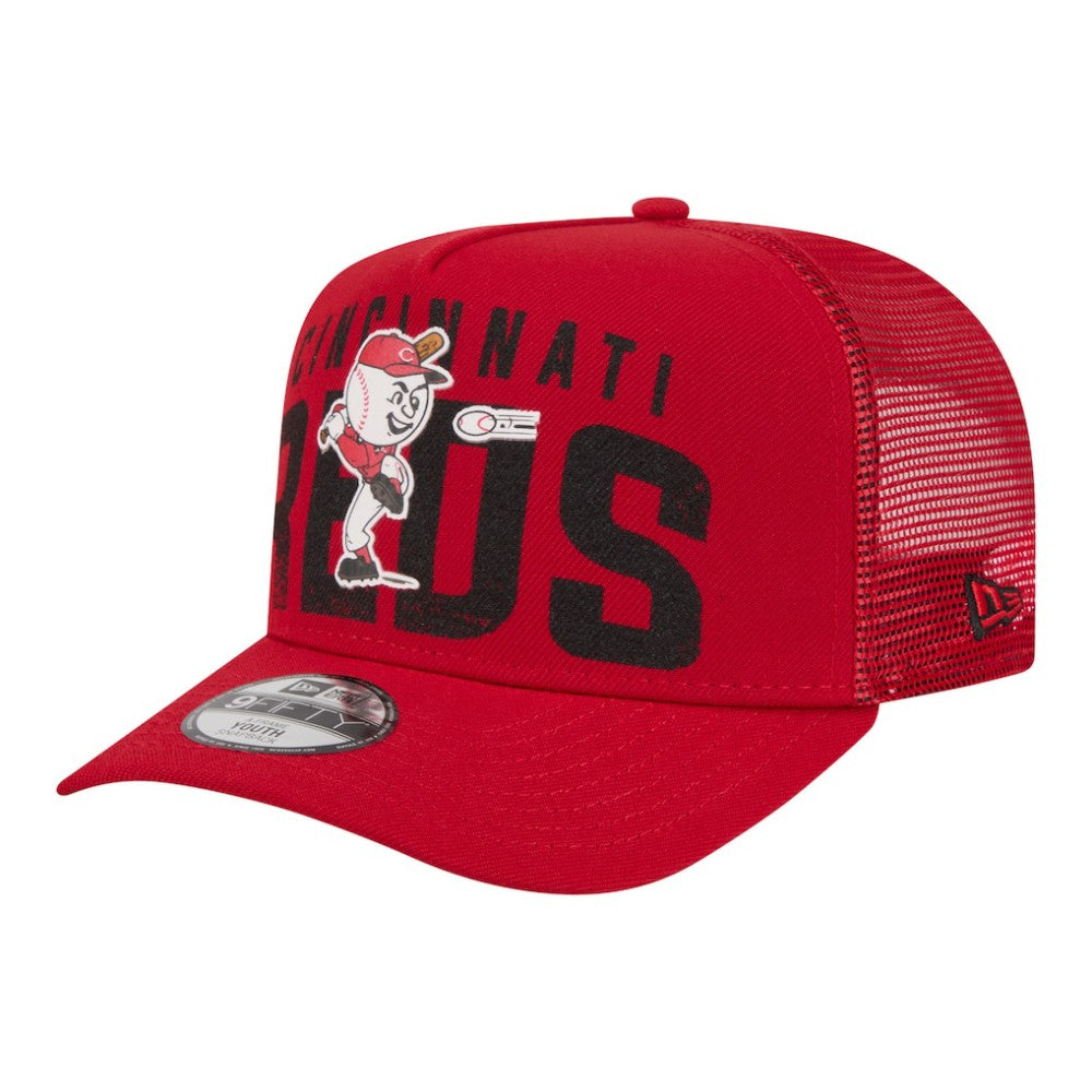 Cincinnati Reds New Era Youth Logo Fade A-Frame 9FIFTY Snapback Hat for sale