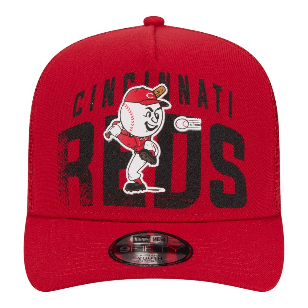 Cincinnati Reds New Era Youth Logo Fade A-Frame 9FIFTY Snapback Hat for sale