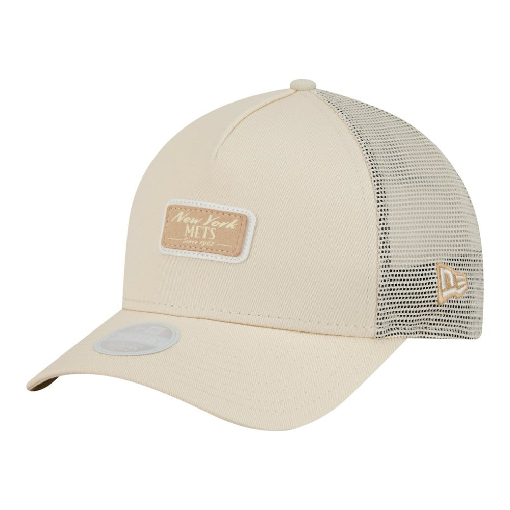 New York Mets New Era Women's Tonal Patch 9FORTY M-Crown A-Frame Trucker Adjustable Hat Outlet