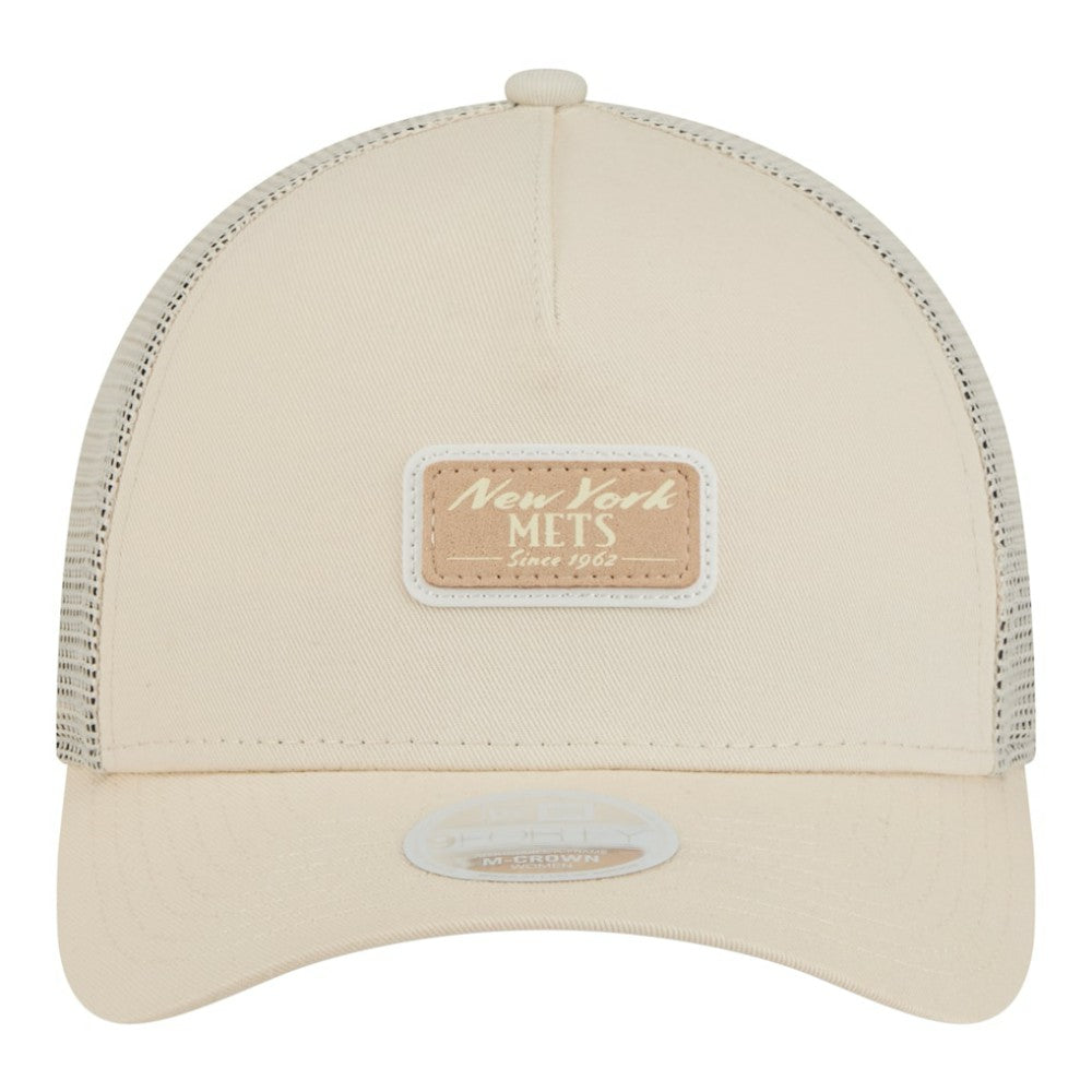 New York Mets New Era Women's Tonal Patch 9FORTY M-Crown A-Frame Trucker Adjustable Hat Outlet