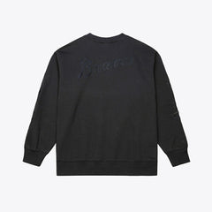 Atlanta Braves Mitchell & Ness Phantom Fleece Crewneck Sweatshirt Outlet