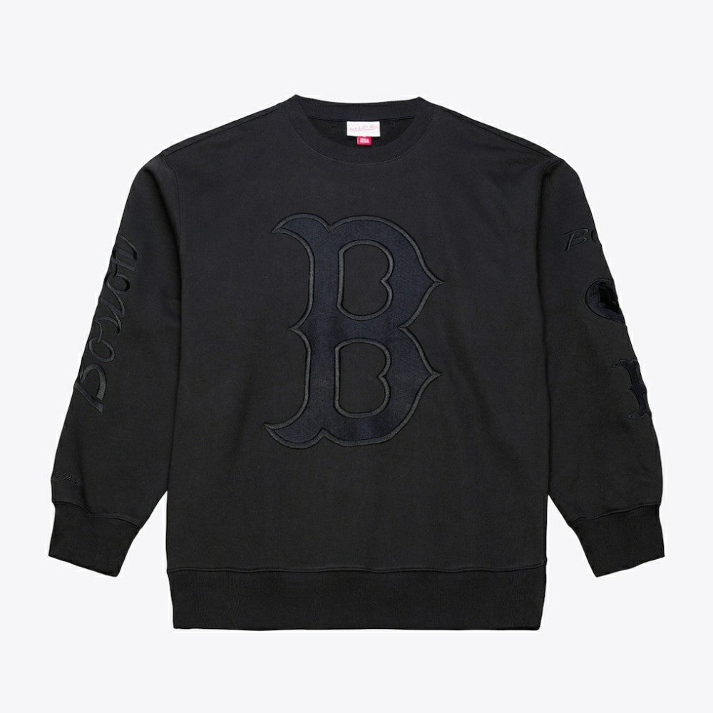 Boston Red Sox Mitchell & Ness Phantom Fleece Crewneck Sweatshirt Sale