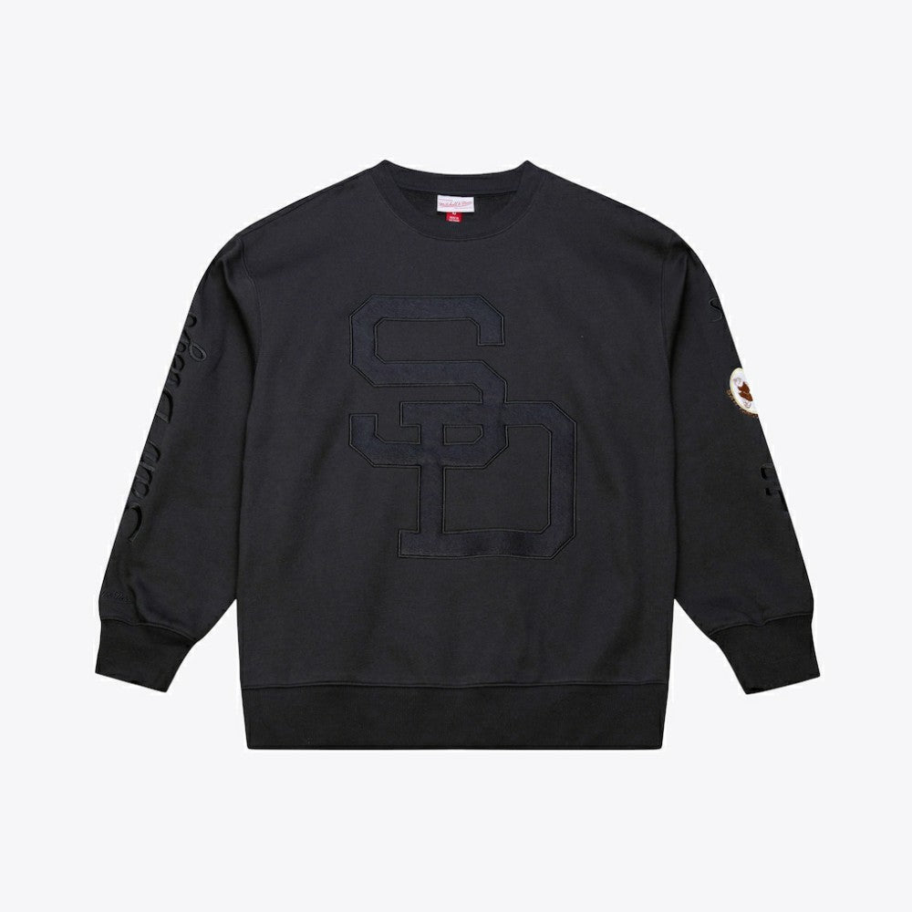 San Diego Padres Mitchell & Ness Phantom Fleece Crewneck Sweatshirt Discount