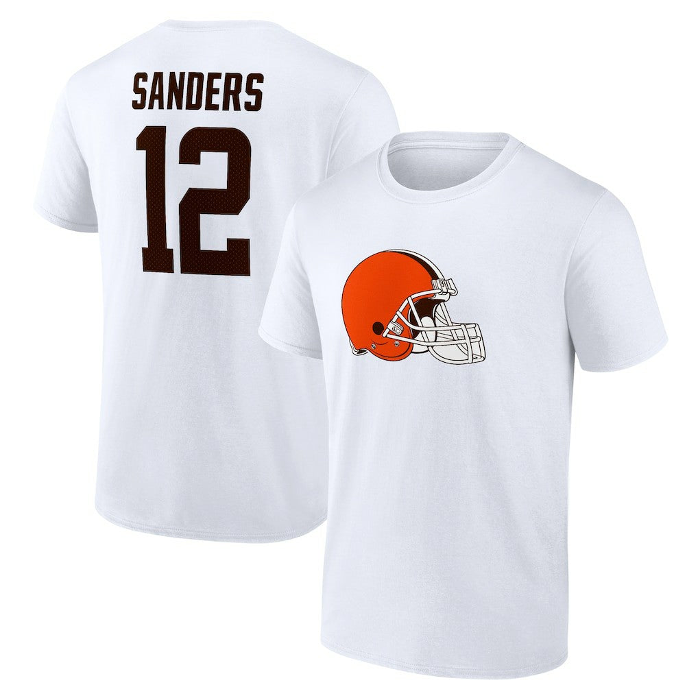 Shedeur Sanders Cleveland Browns Icon Name & Number T-Shirt - White - NFL