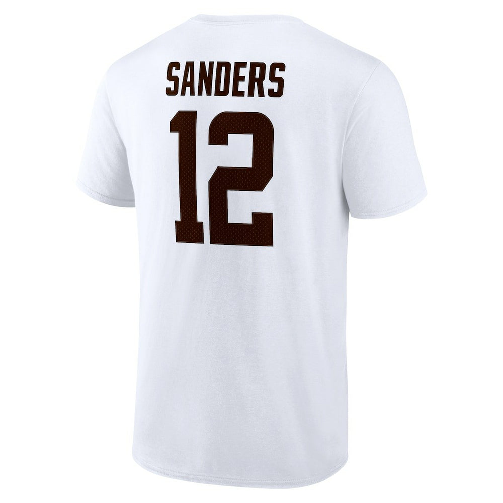 Shedeur Sanders Cleveland Browns Icon Name & Number T-Shirt - White - NFL