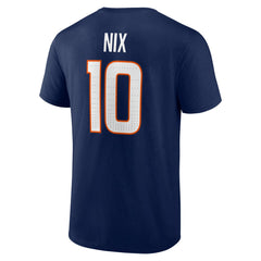 Bo Nix Denver Broncos Icon Name & Number T-Shirt - Navy - NFL
