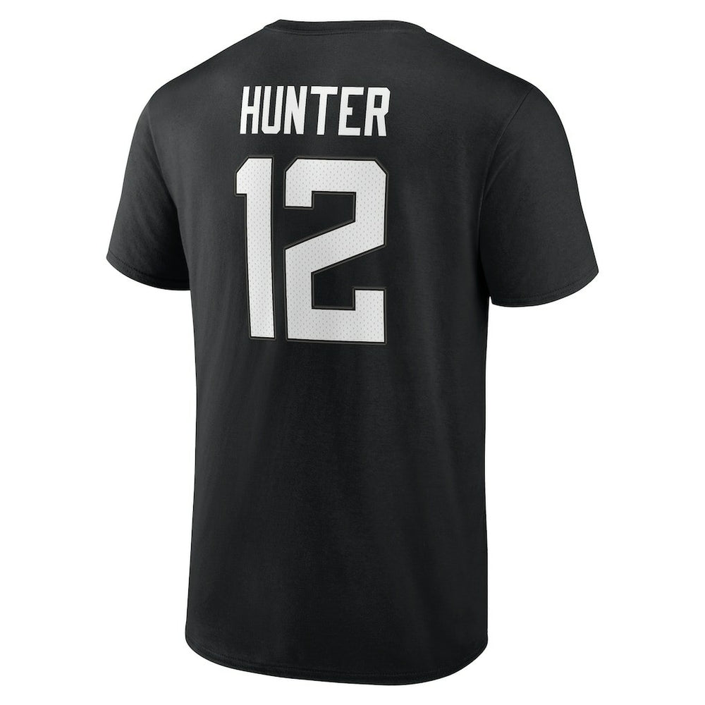 Travis Hunter Jacksonville Jaguars Icon Name & Number T-Shirt - Black - NFL