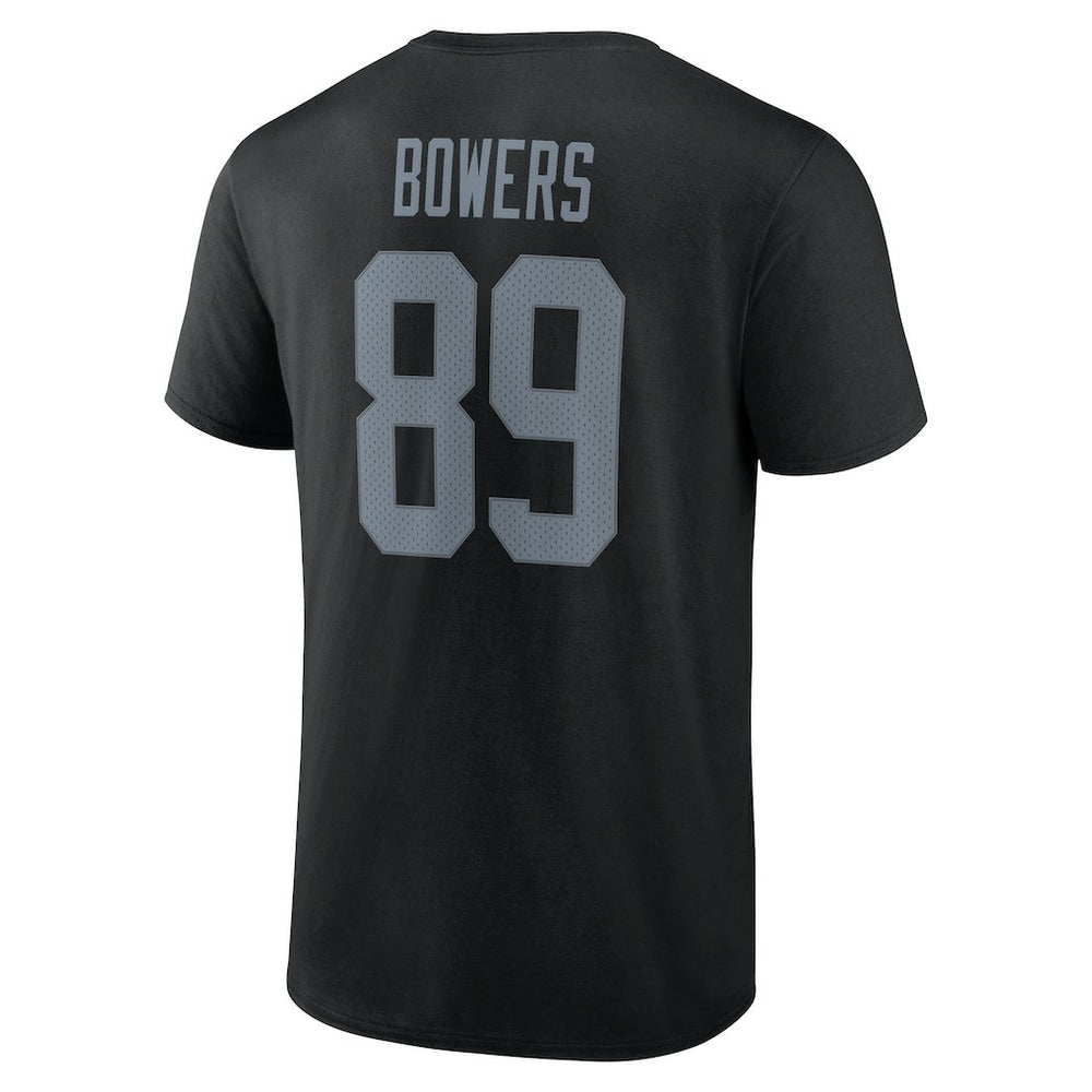 Brock Bowers Las Vegas Raiders Icon Name & Number T-Shirt - Black - NFL