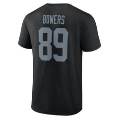 Brock Bowers Las Vegas Raiders Icon Name & Number T-Shirt - Black - NFL