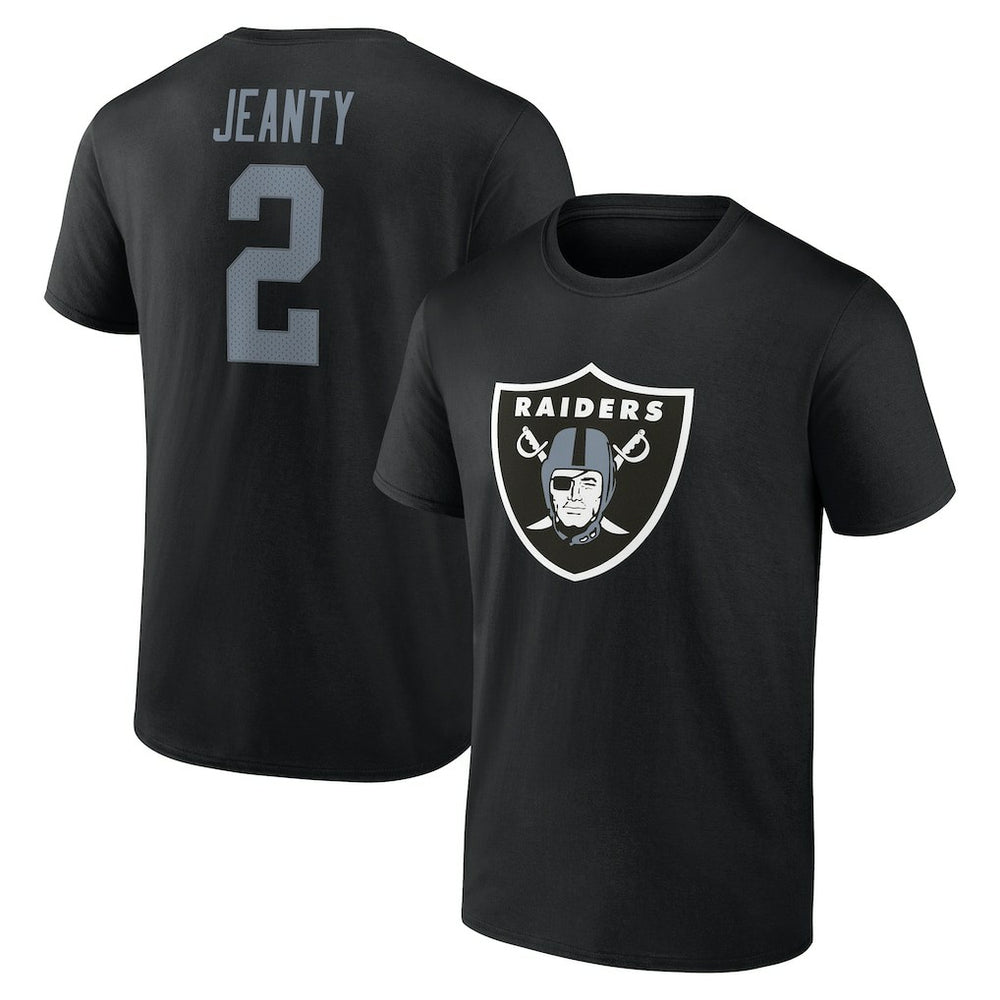 Ashton Jeanty Las Vegas Raiders Icon Name & Number T-Shirt - Black - NFL