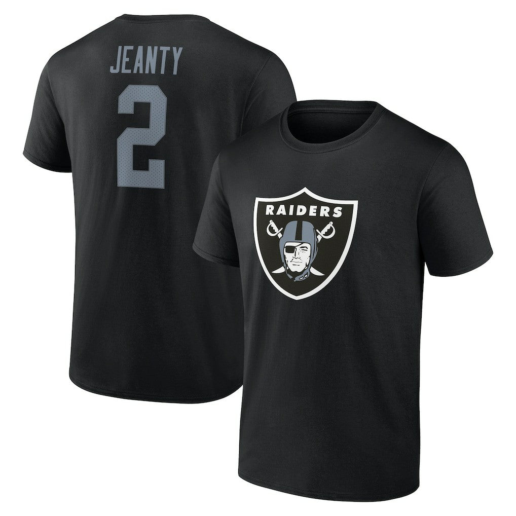 Ashton Jeanty Las Vegas Raiders Icon Name & Number T-Shirt - Black - NFL