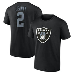 Ashton Jeanty Las Vegas Raiders Icon Name & Number T-Shirt - Black - NFL