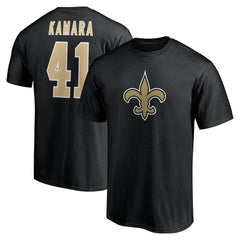 Alvin Kamara New Orleans Saints Icon Name & Number T-Shirt - Black - NFL