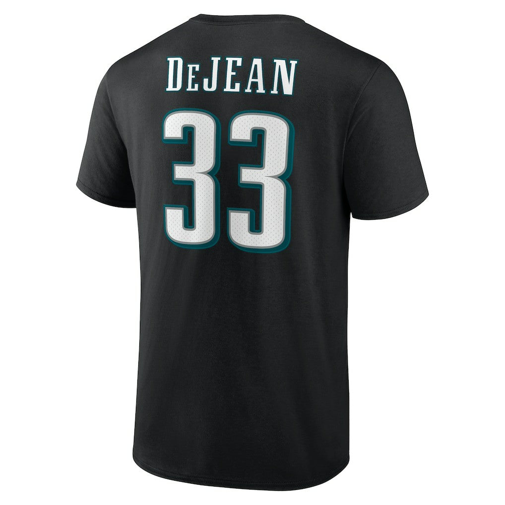 Cooper DeJean Philadelphia Eagles Icon Name & Number T-Shirt - Black - NFL