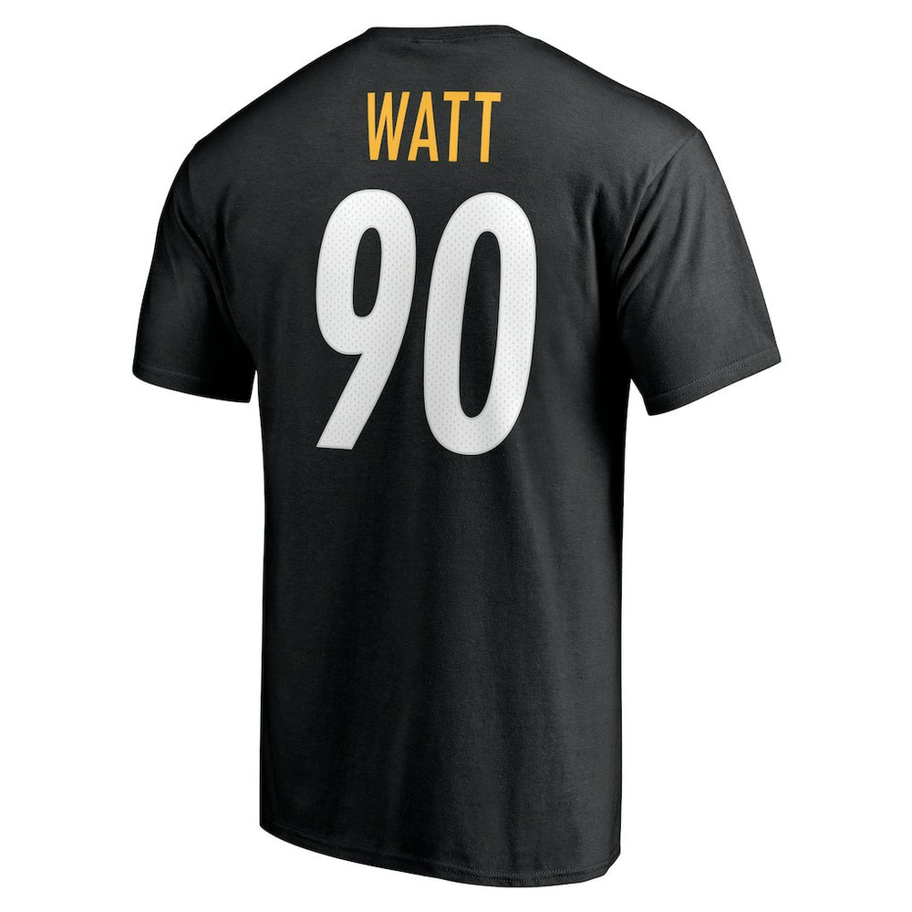 T.J. Watt Pittsburgh Steelers Icon Name & Number T-Shirt - Black - NFL