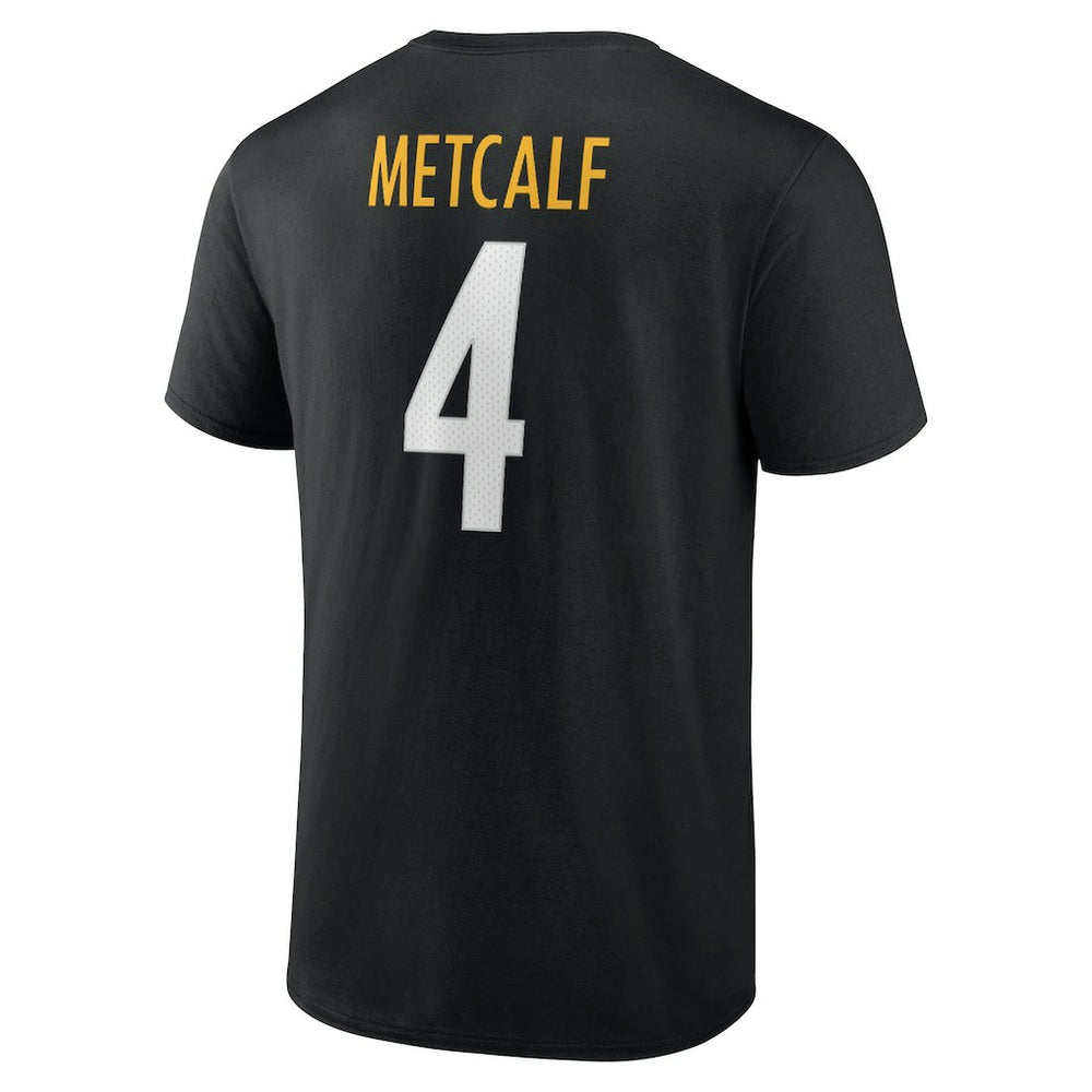 DK Metcalf Pittsburgh Steelers Icon Name & Number T-Shirt - Black - NFL