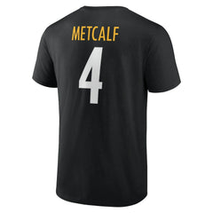 DK Metcalf Pittsburgh Steelers Icon Name & Number T-Shirt - Black - NFL