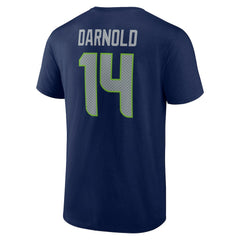 Sam Darnold Seattle Seahawks Icon Name & Number T-Shirt - College Navy - NFL