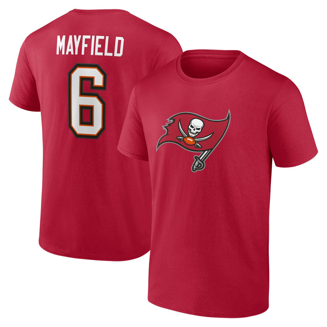 Baker Mayfield Tampa Bay Buccaneers Icon Name & Number T-Shirt - Red - NFL