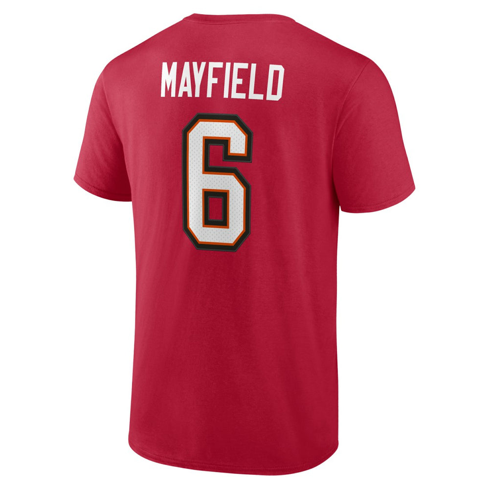 Baker Mayfield Tampa Bay Buccaneers Icon Name & Number T-Shirt - Red - NFL