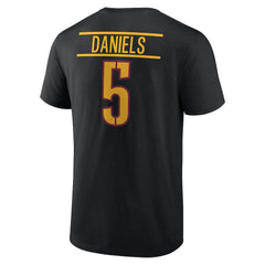 Jayden Daniels Washington Commanders Icon Name & Number T-Shirt - Black - NFL