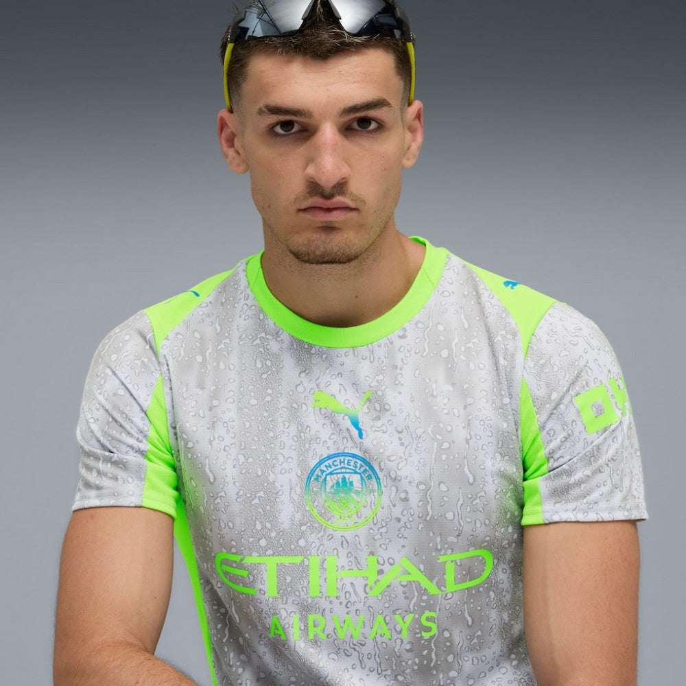 Puma - Manchester City 2025/26 Third Replica Jersey - Gray/Neon Green