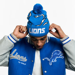 Detroit Lions Golf Wang Unisex Flame Beanie - Blue - NFL