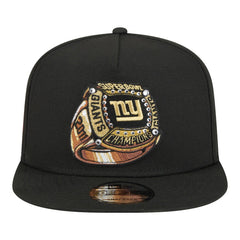 New York Giants New Era Super Bowl Ring 9FIFTY A-Frame Adjustable Hat - Black - NFL