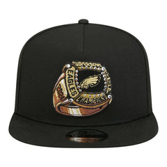 Philadelphia Eagles New Era Super Bowl Ring 9FIFTY A-Frame Adjustable Hat - Black - NFL