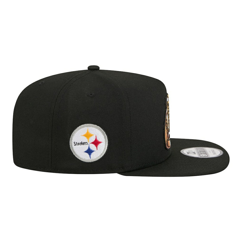 Pittsburgh Steelers New Era Super Bowl Ring 9FIFTY A-Frame Adjustable Hat - Black - NFL