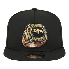 Denver Broncos New Era Super Bowl Ring 9FIFTY A-Frame Adjustable Hat - Black - NFL