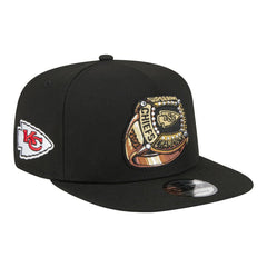 Kansas City Chiefs New Era Super Bowl Ring 9FIFTY A-Frame Adjustable Hat - Black - NFL