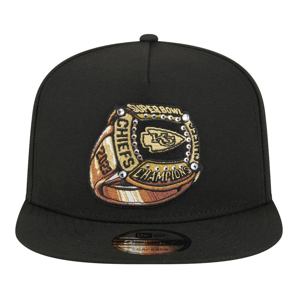 Kansas City Chiefs New Era Super Bowl Ring 9FIFTY A-Frame Adjustable Hat - Black - NFL