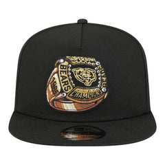 Chicago Bears New Era Super Bowl Ring 9FIFTY A-Frame Adjustable Hat - Black - NFL